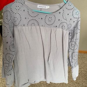 MissLook grey blouse. Size XXL but fits like a Small or Medium.
